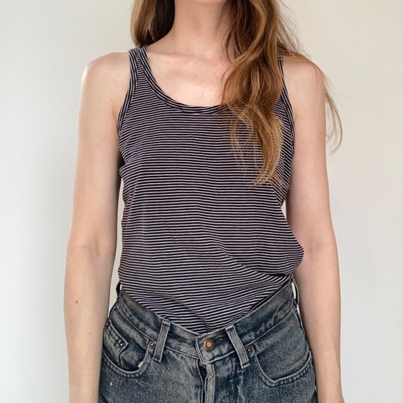 Pretty tank top tank top t.shirt striped sailor stripes H&M T36 Small - Picture 3 of 5